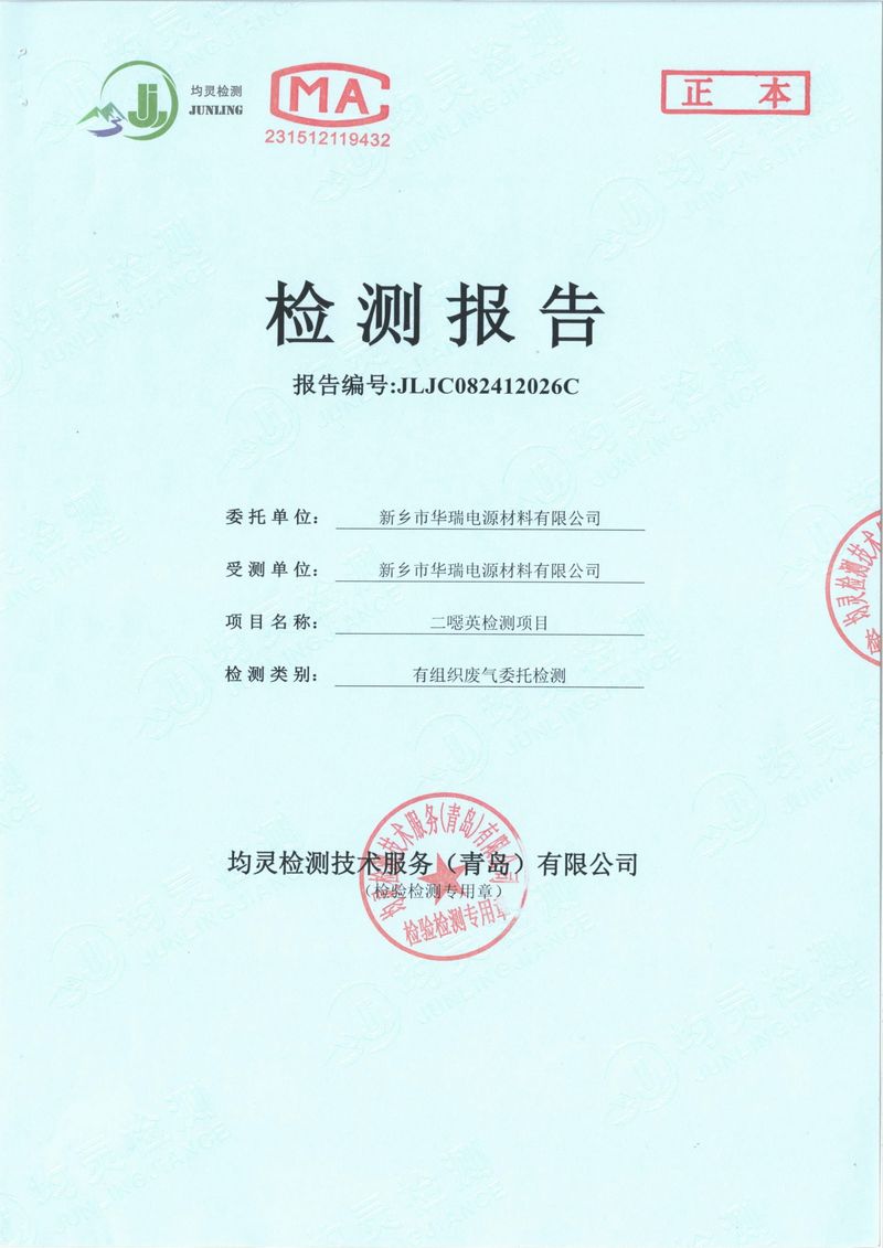 2024年二噁英檢測(cè)報(bào)告-1